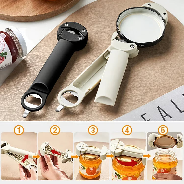3-in-1 Jar & Bottle Opener 🔓 Effortless Grip